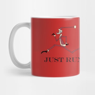 Santa Just Run Mug